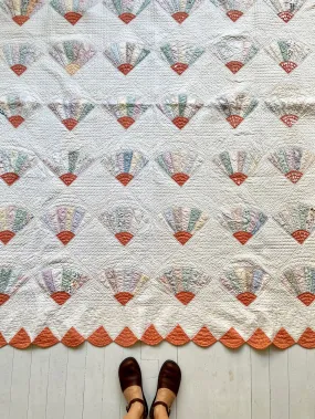 1920s-1930s Hand-stitched Fan Quilt