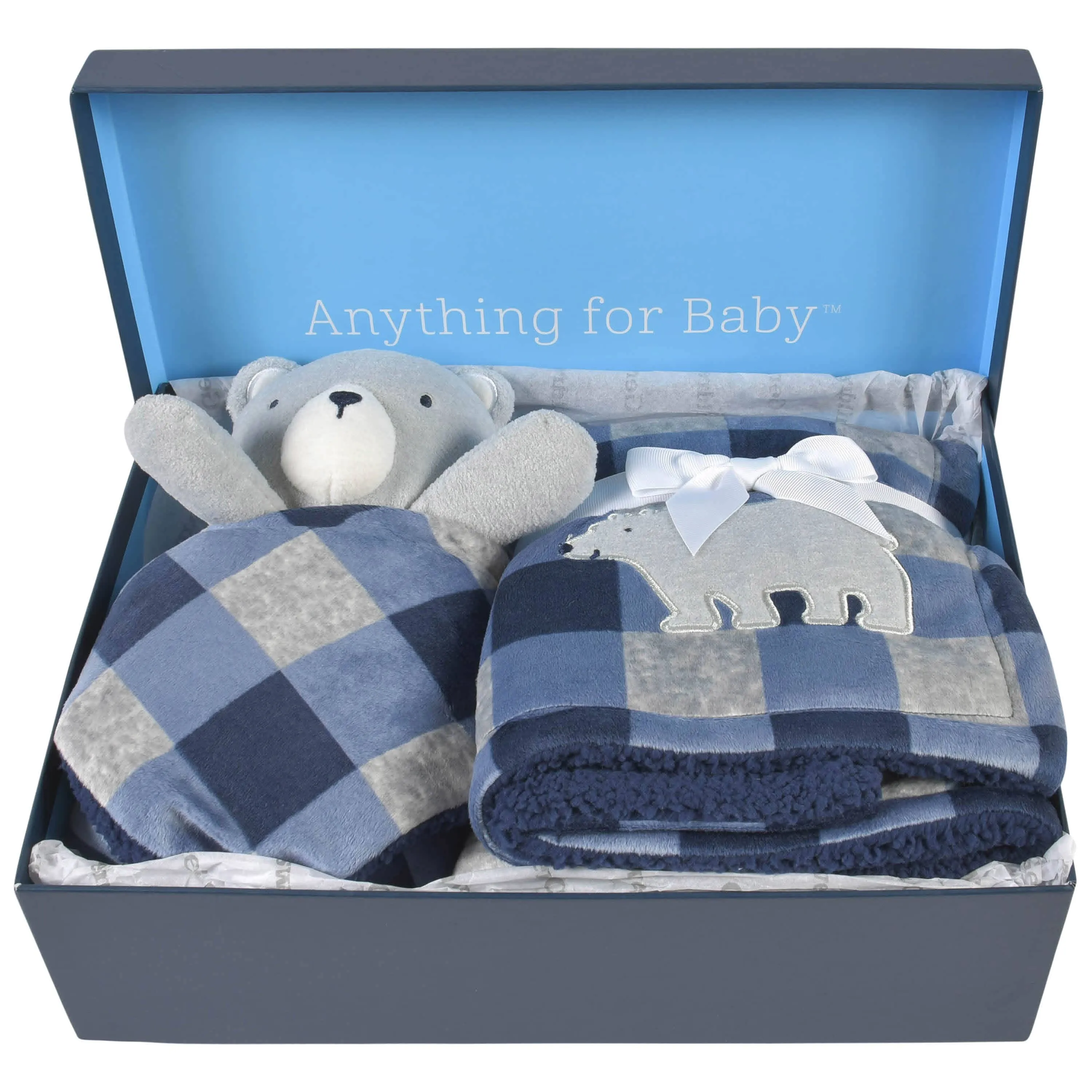 2-Piece Baby & Toddler Boys Bear Blanket & Security Blanket Set