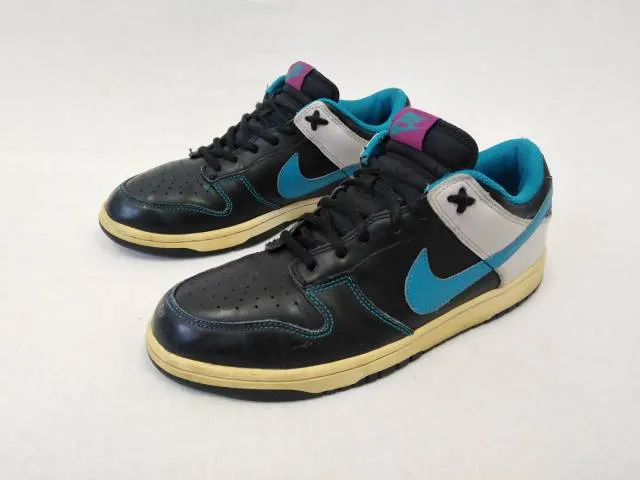 2009 NIKE DUNK LOW Black Neo Turquoise Grey 318019-041 US 8