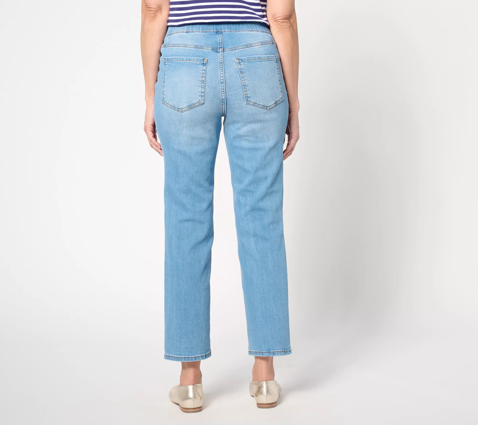 "As Is" Isaac Mizrahi Live! Petite True Denim Straight Ankle Jeans