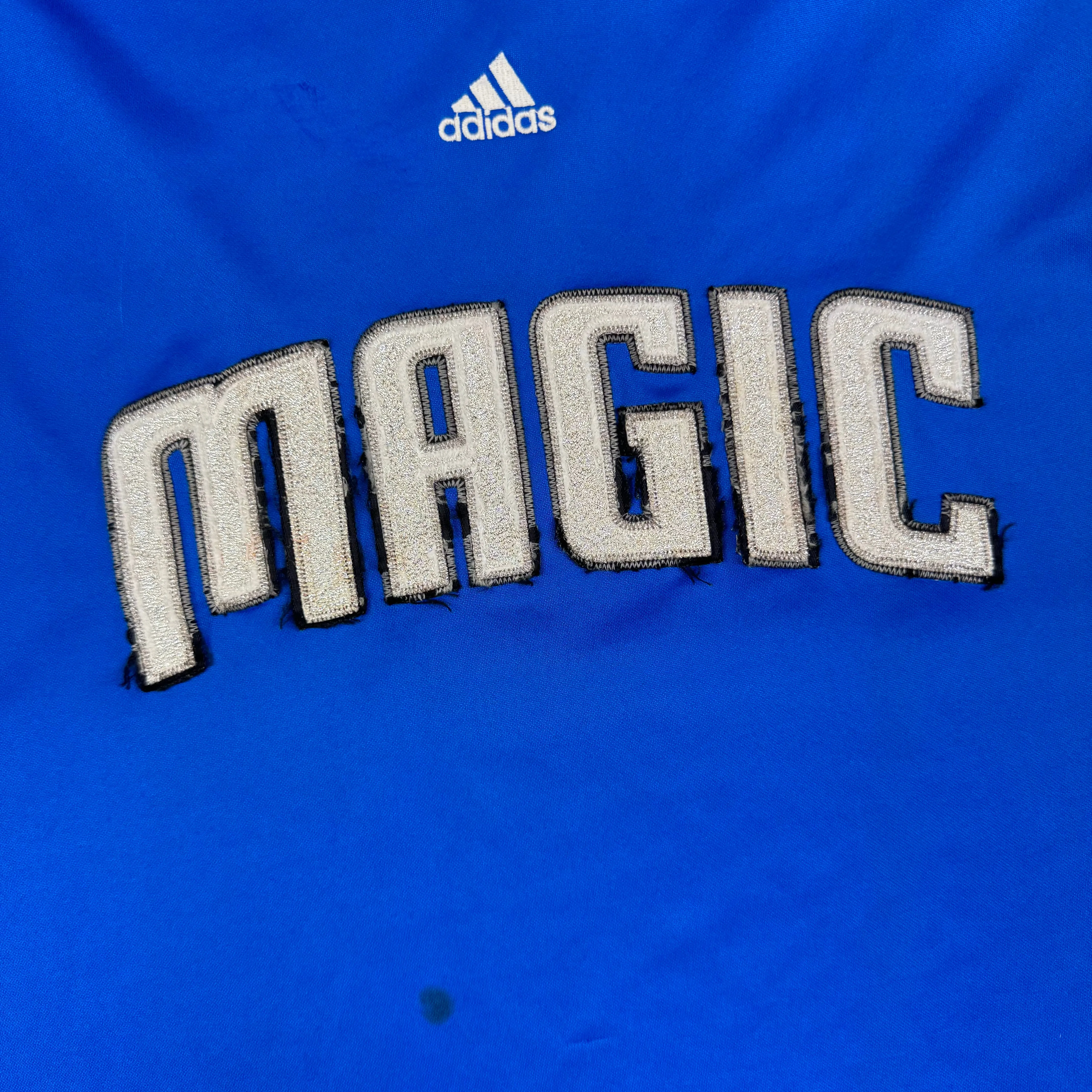 Adidas Orlando Magic Game Issued NBA Pullover Jersey Shirt Rare Long Sleeve Blue