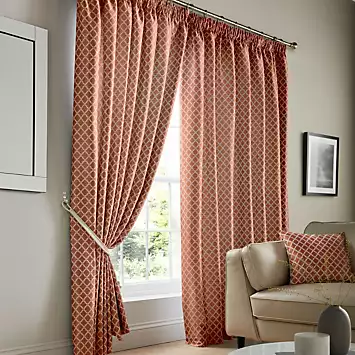 Alan Symonds Cotswold Jacquard Pair of Fully Lined Pencil Pleat Curtains | Kaleidoscope