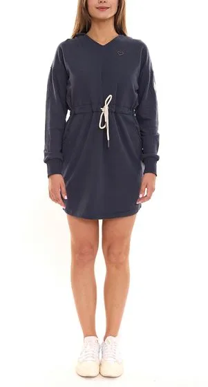 ALIFE AND KICKIN Scarla Miniabito da donna Abito pullover Abito a maniche lunghe con cappuccio Abito in felpa 31090503 Blu