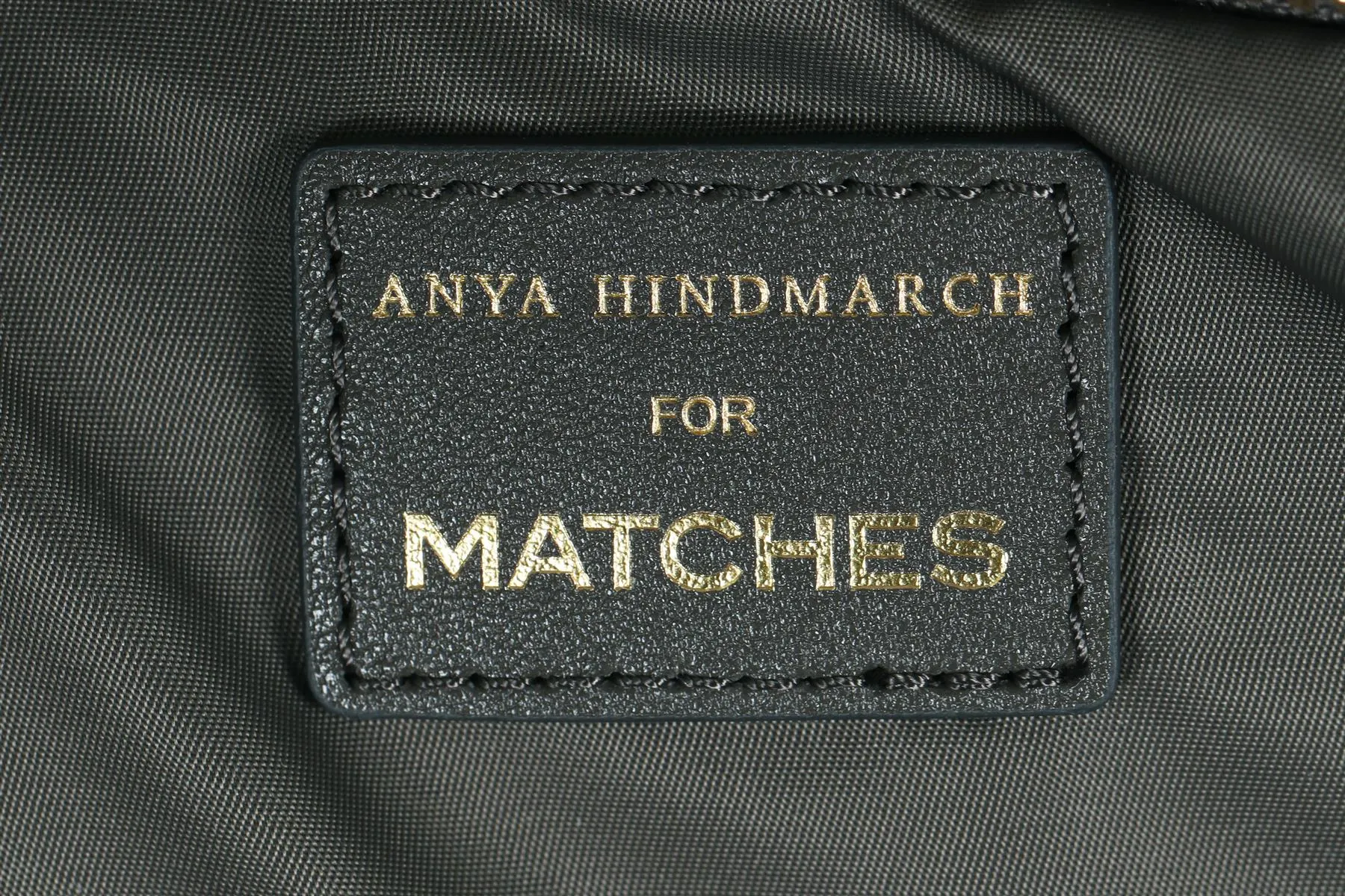 ANYA HINDMARCH TAUPE 24 HOUR NYLON AND LEATHER TRAVEL BAG