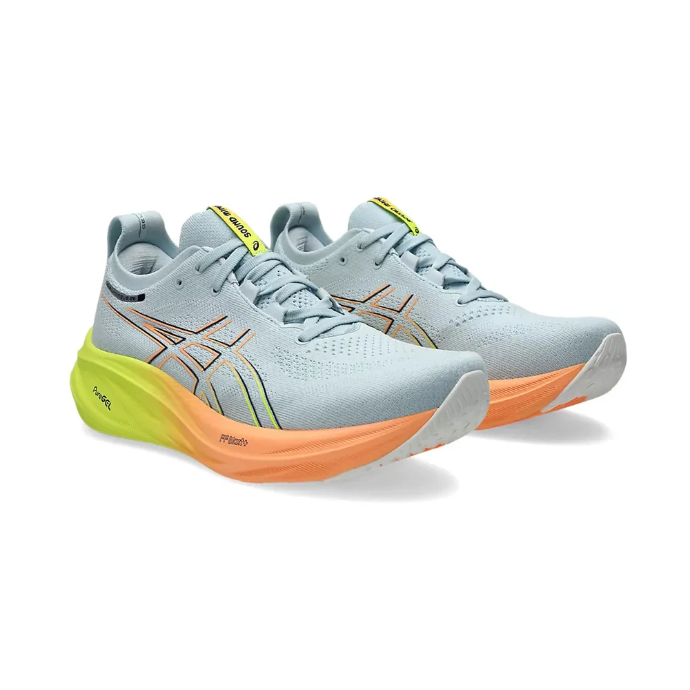 ASICS GEL NIMBUS 26 - PARIS (COOL GREY/ SAFETY YELLOW) RUNNING SHOES