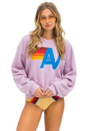 Aviator Nation Logo Relaxed Crew Pullover - Mauve