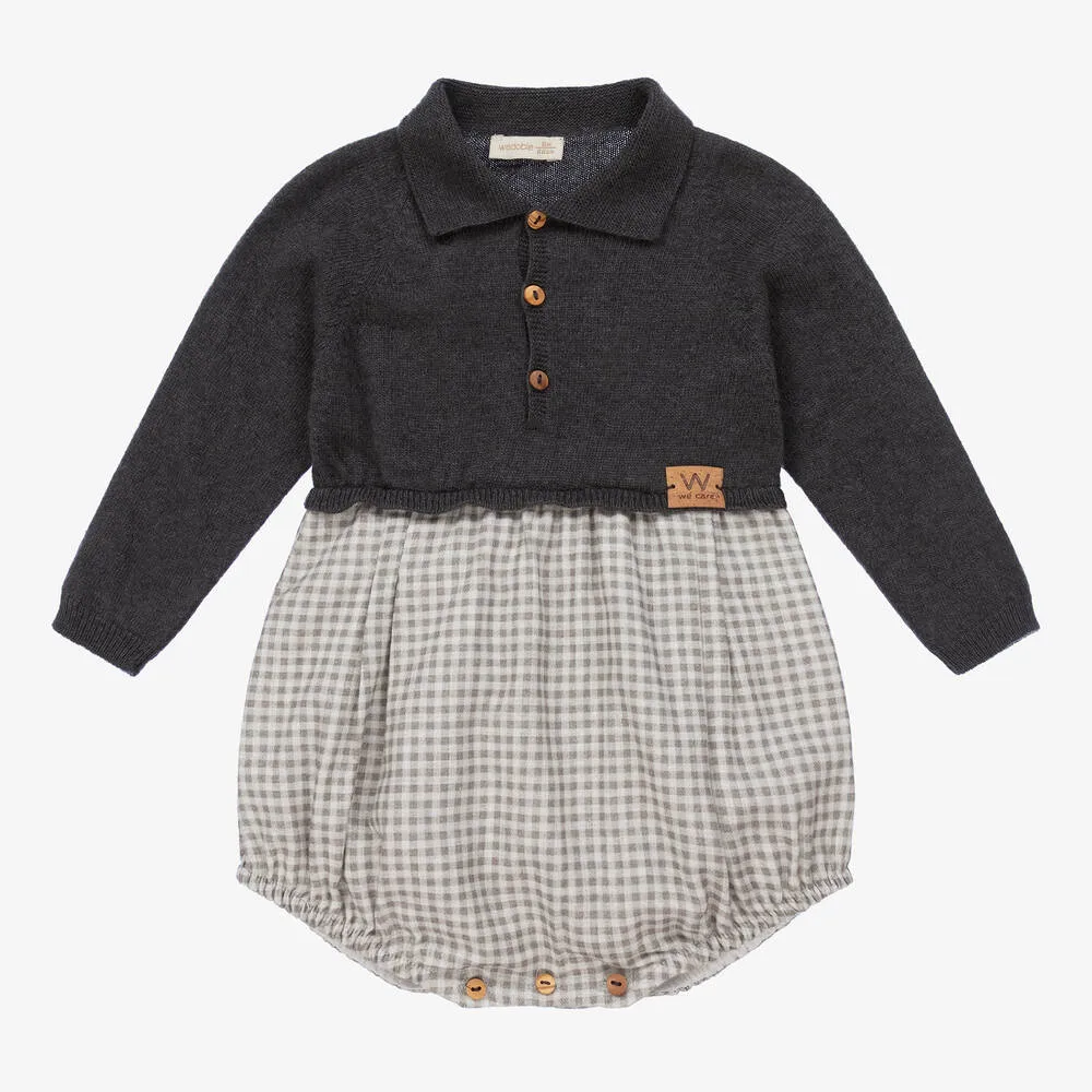 Baby Boys Grey Polo Shortie