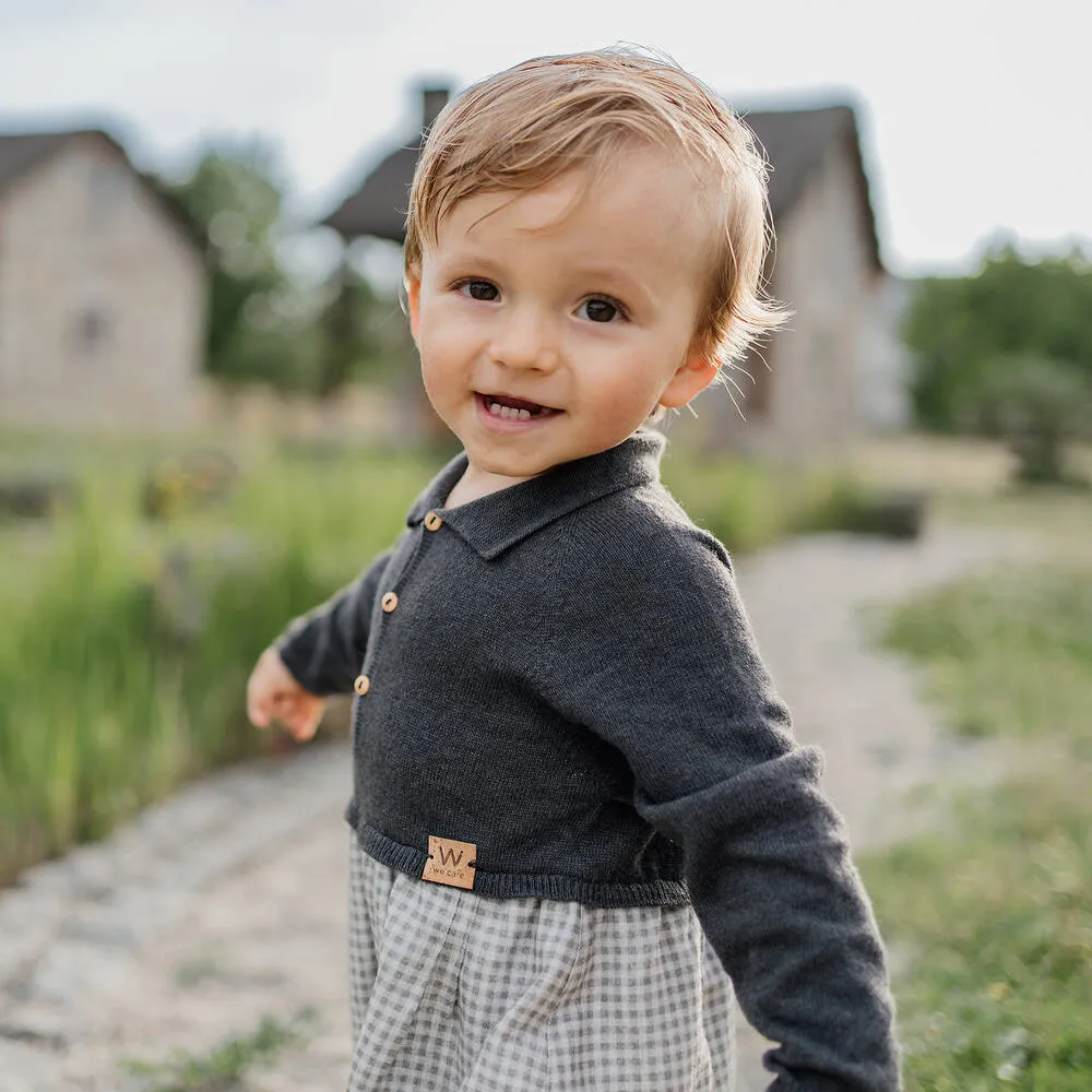 Baby Boys Grey Polo Shortie