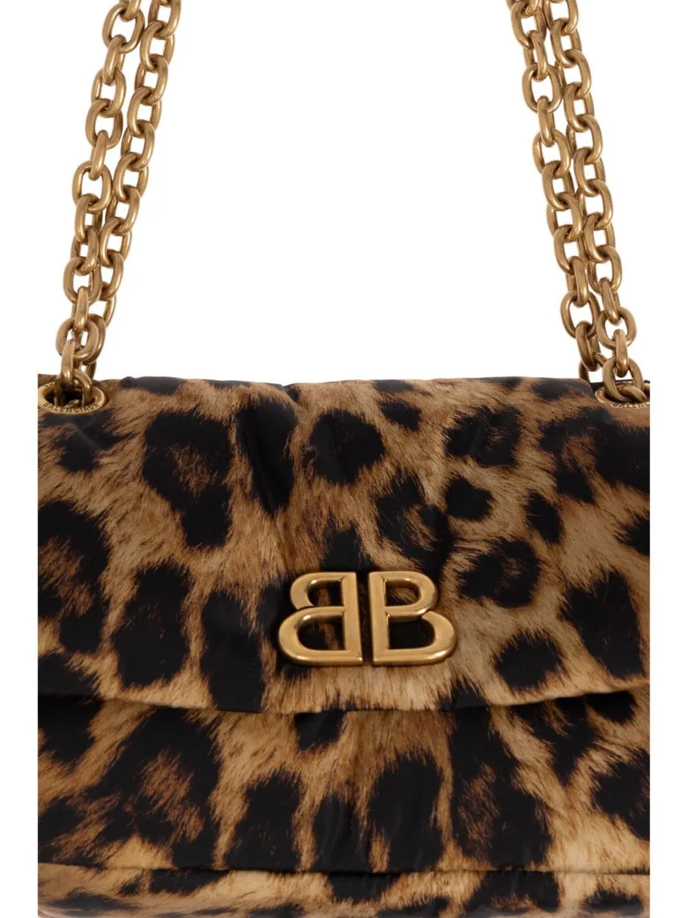 BALENCIAGA Leopard-Print Padded Shoulder Bag