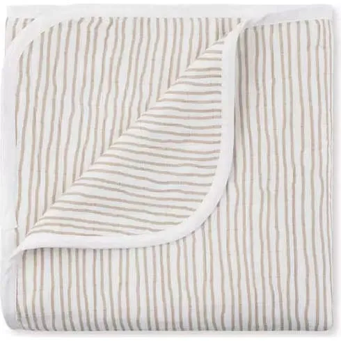 Bamboo Little Blanket, Taupe Wave