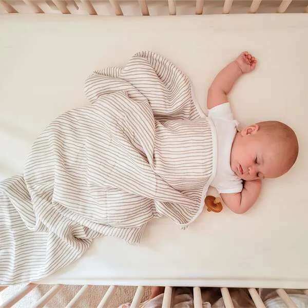 Bamboo Little Blanket, Taupe Wave