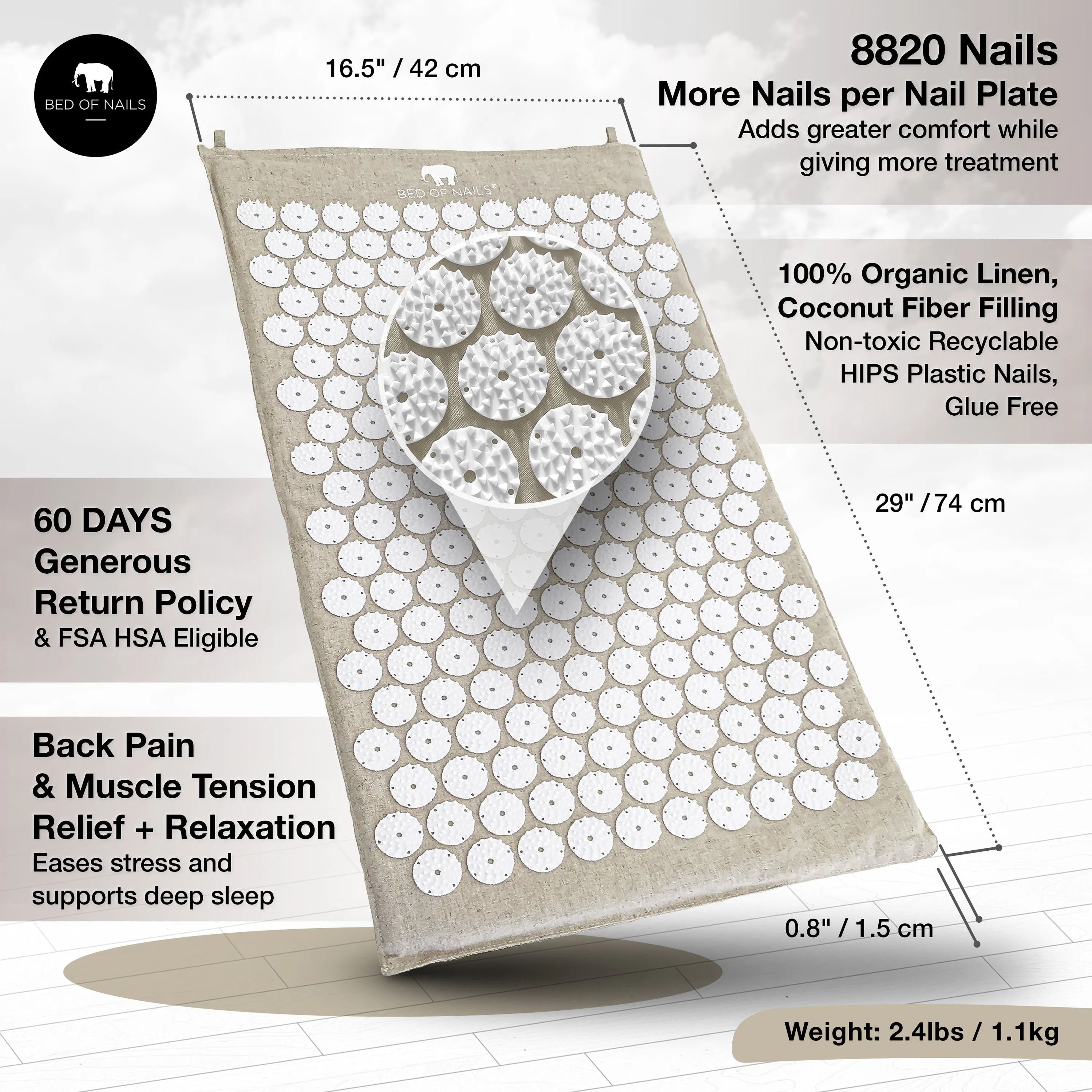 Bed of Nails ECO Mat & Pillow Bundle