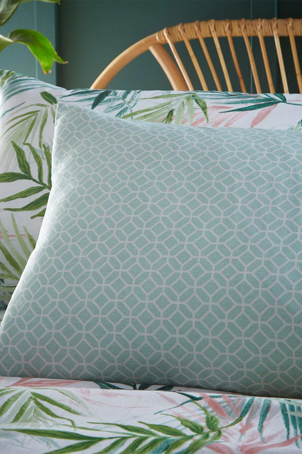 Bedding | Bali Palm Botanical Reversible Duvet Cover Set | Furn