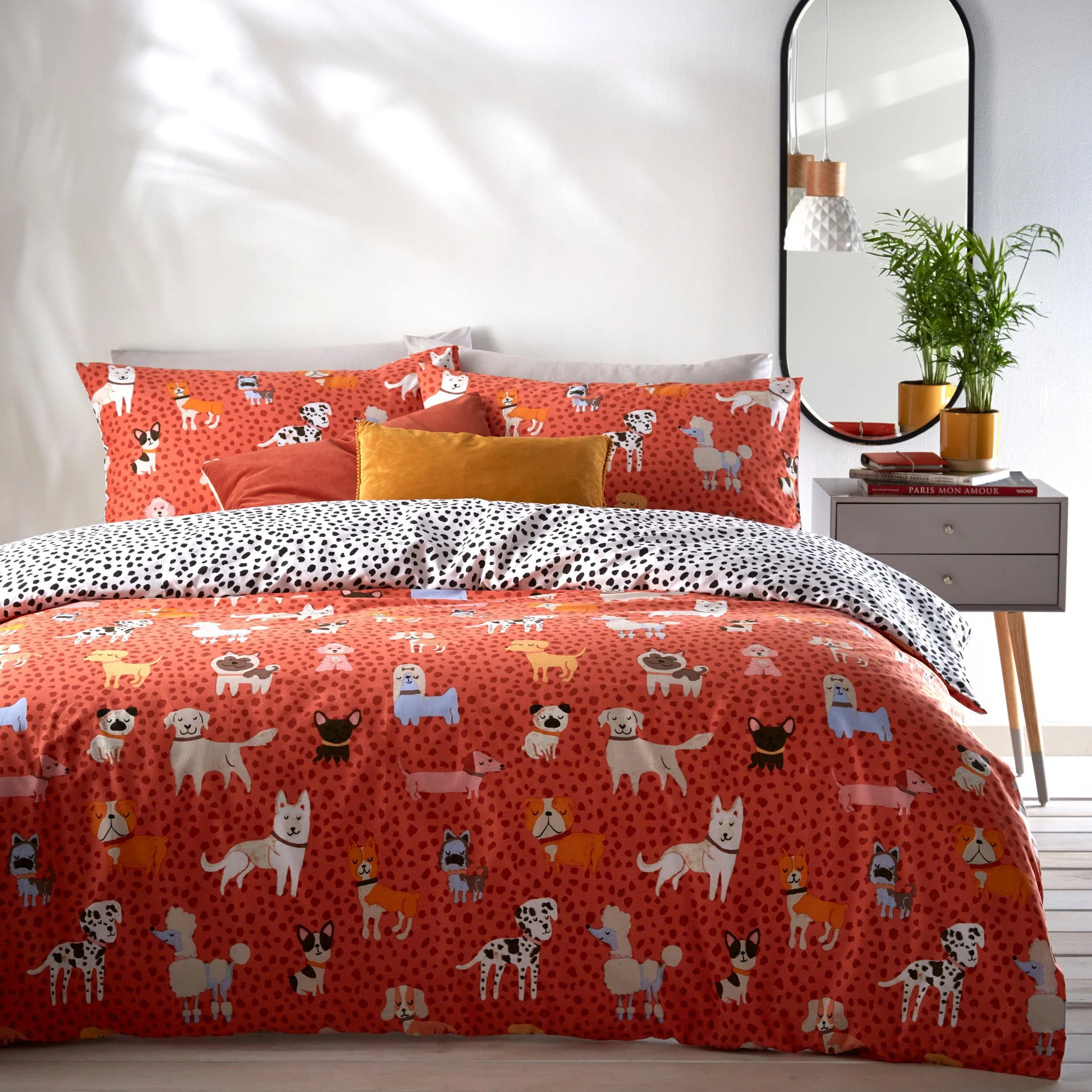 Bedding | Woofers Reversible Dogs Duvet Cover Set | Furn