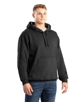 Berne Mens Heritage Zippered Pocket Black Fleece Hoodie