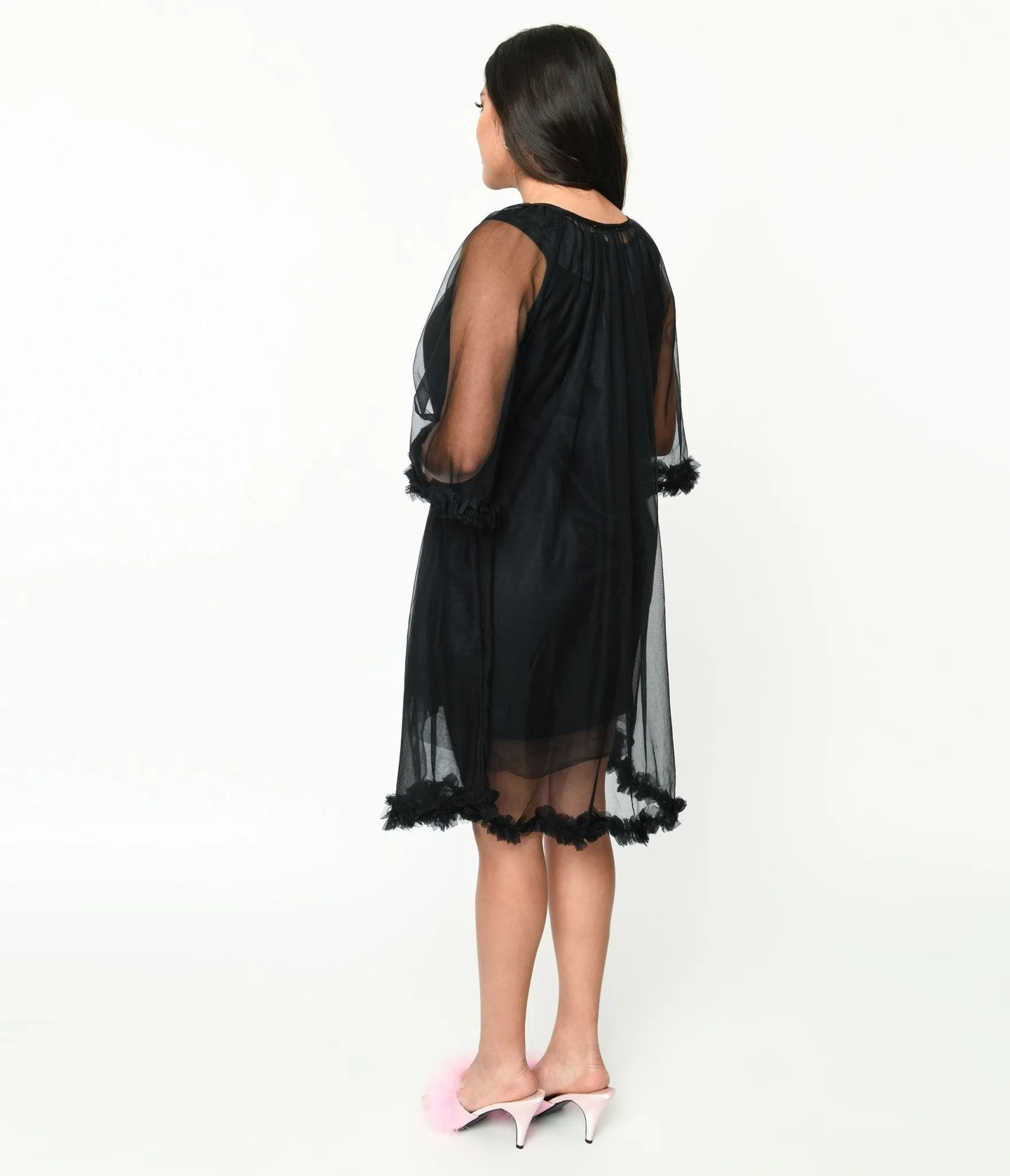 Black Pillow Talk Nightgown Set