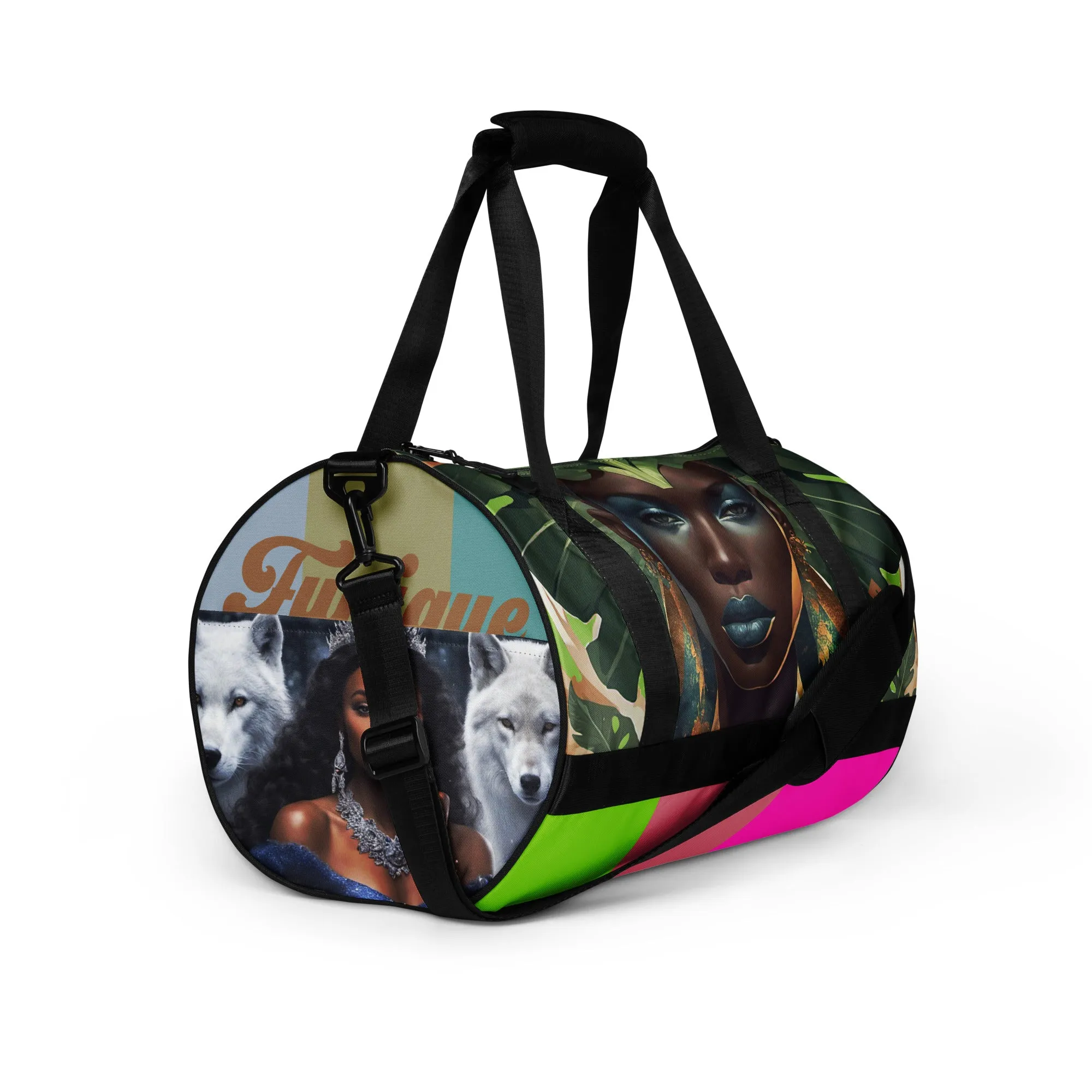 Black-Queens All-over print travel bag