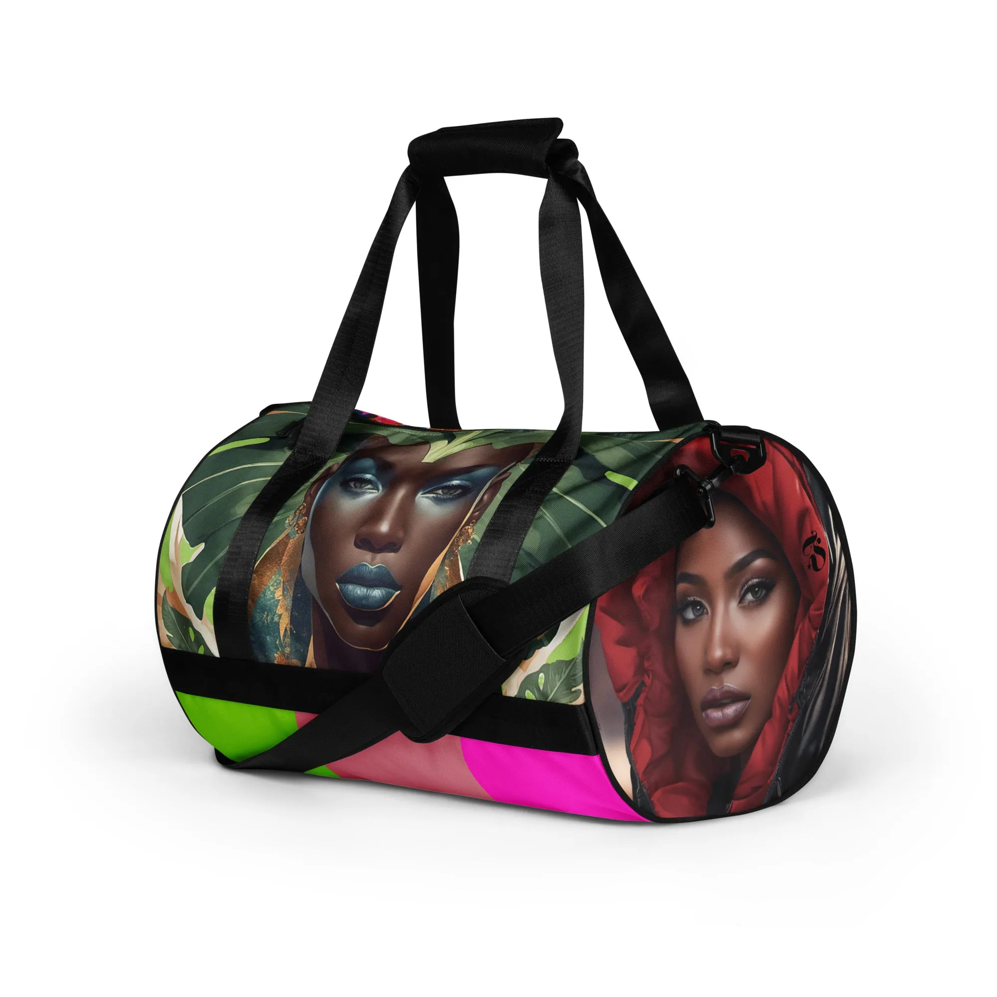 Black-Queens All-over print travel bag