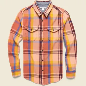 Blanket Shirt - Coral Mav Plaid