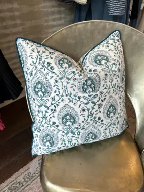 Blue Leaf Pillow