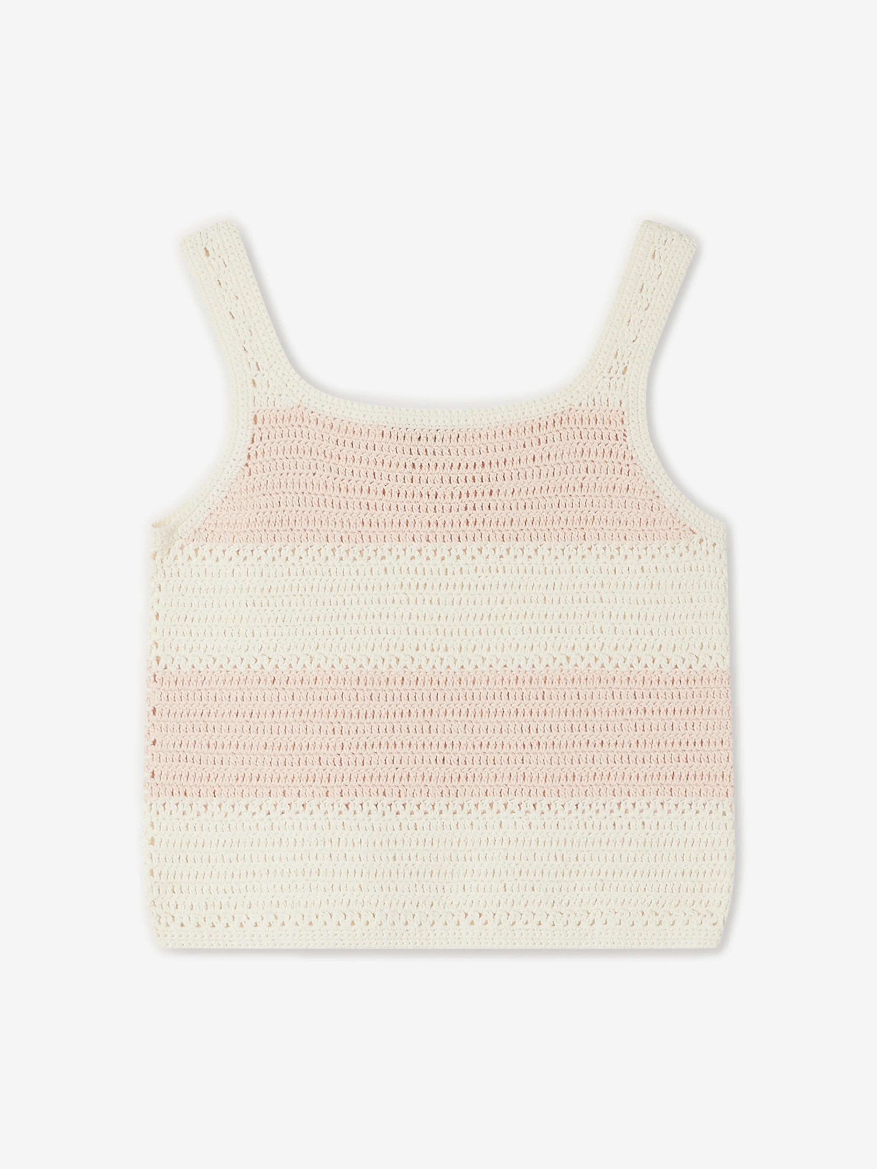 Bonpoint Girls Striped Sleeveless Top in Pink