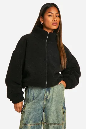 Boxy Teddy Bomber Jacket