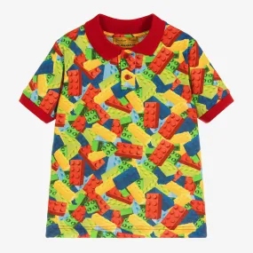 Boys Cotton Bricks Print Polo