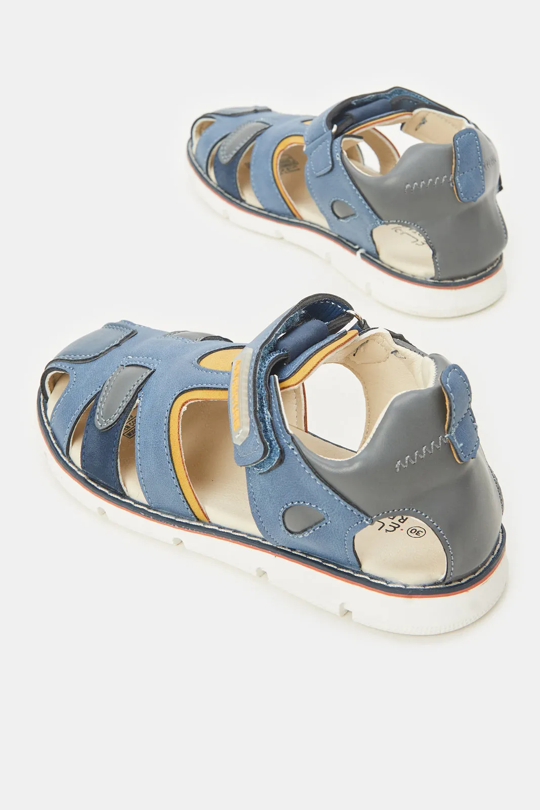 Boys Navy Fisherman Sandals