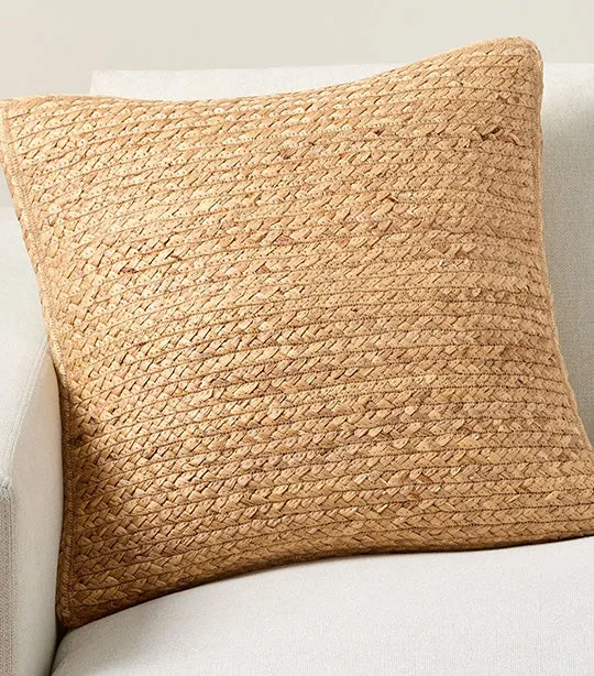 Braided Jute Pillow Cover