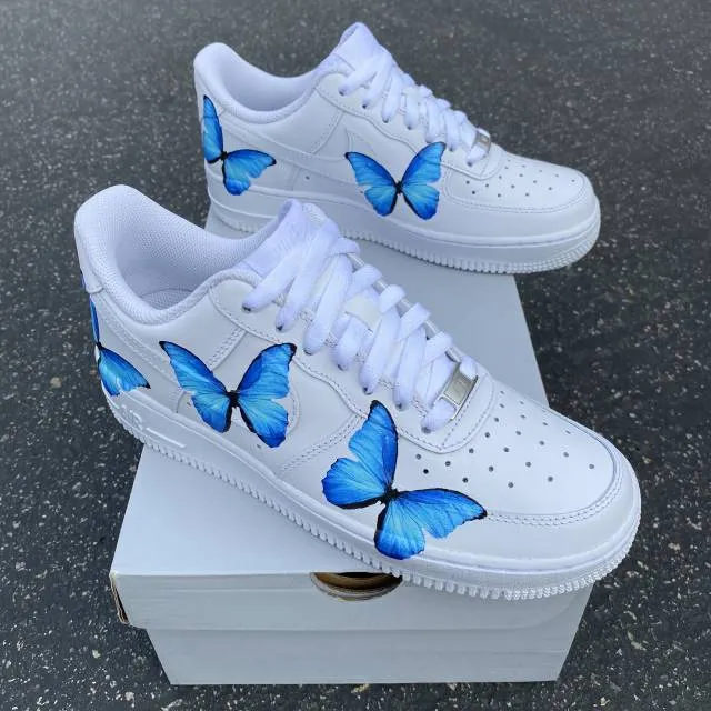 Butterfly Nike Air Force 1 07 Custom Sneakers - Womens Nikes