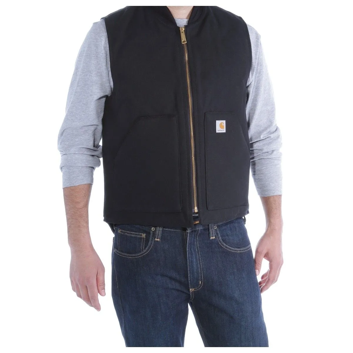 Carhartt V01 Duck Vest Arctic Quilt Lined V1 - Black