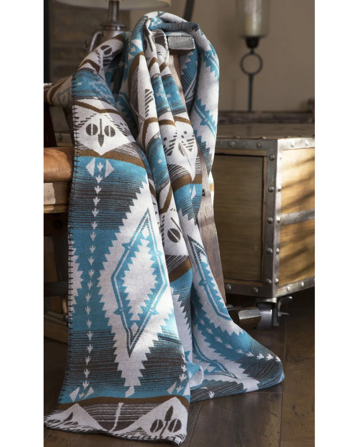 Carstens Home Turquoise Earth Southwestern Throw Blanket