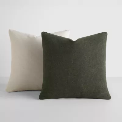 Casual Comfort Solid 2pk Square Throw Pillow