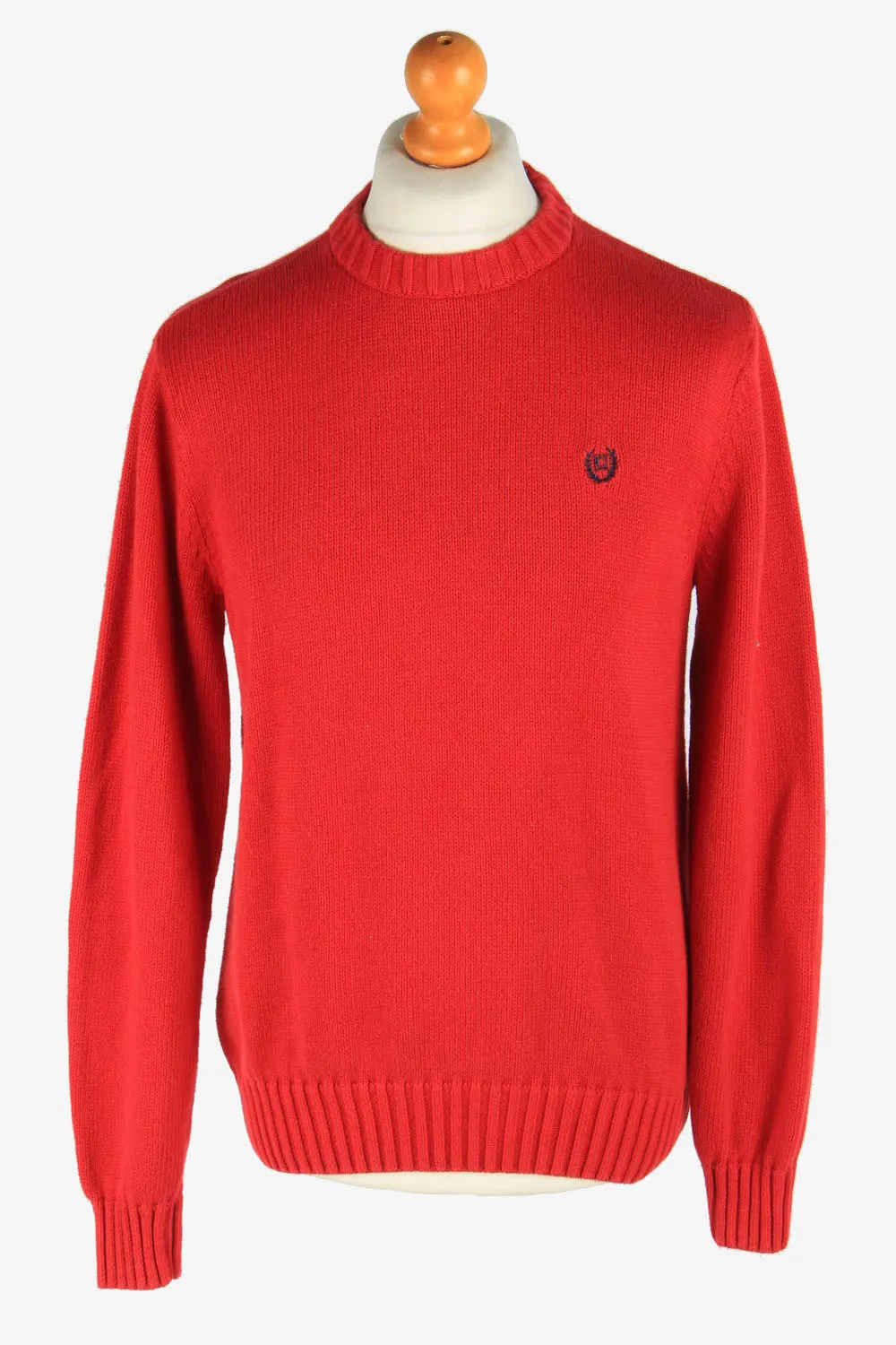 Chaps Crew Neck Jumper Pullover 90s Red XL - Pepper Tree London