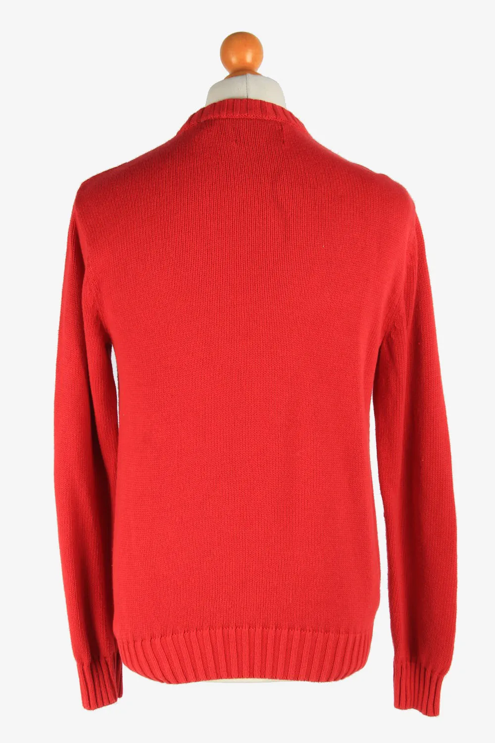 Chaps Crew Neck Jumper Pullover 90s Red XL - Pepper Tree London