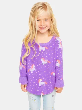     CHASER  Girls' Unicorn Dream Pullover Sweatshirt    