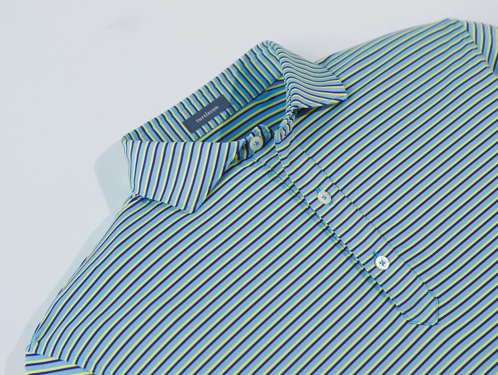 Clark Stripe Performance Polo