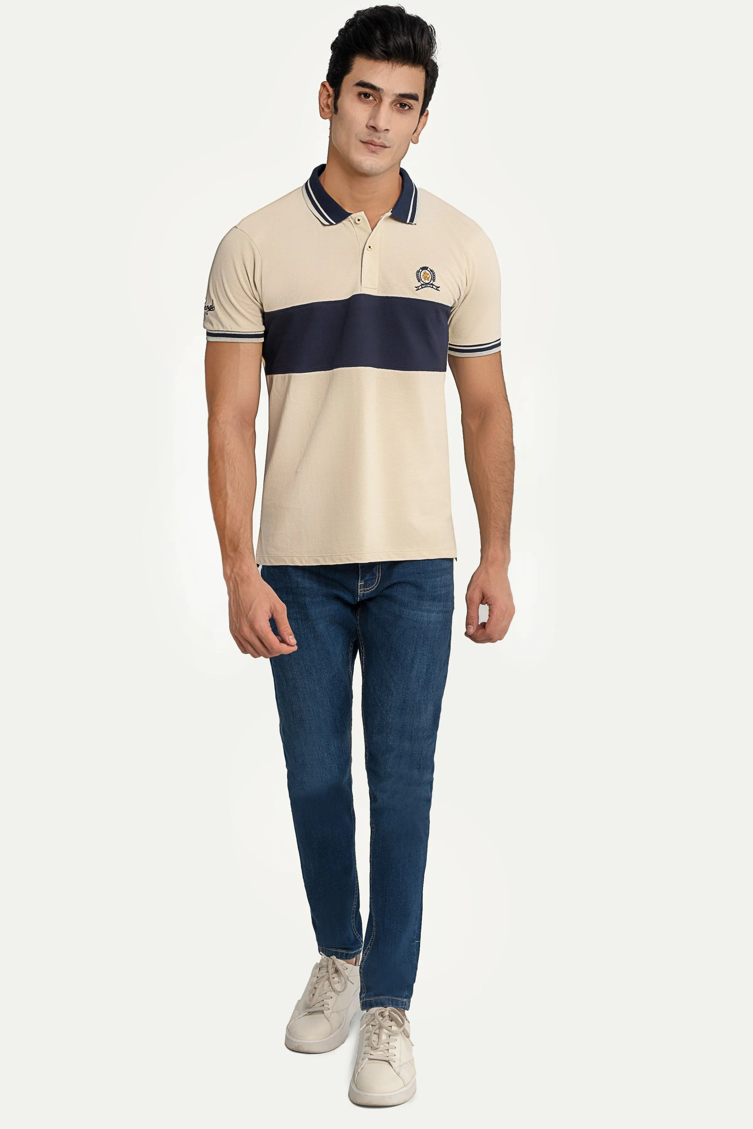 CLASSIC POLO BEIGE NAVY