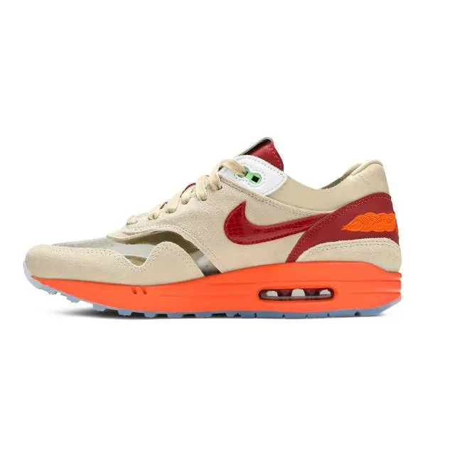 Clot x nike air max 1 (kiss of death 2021/ net/ deep red /orange