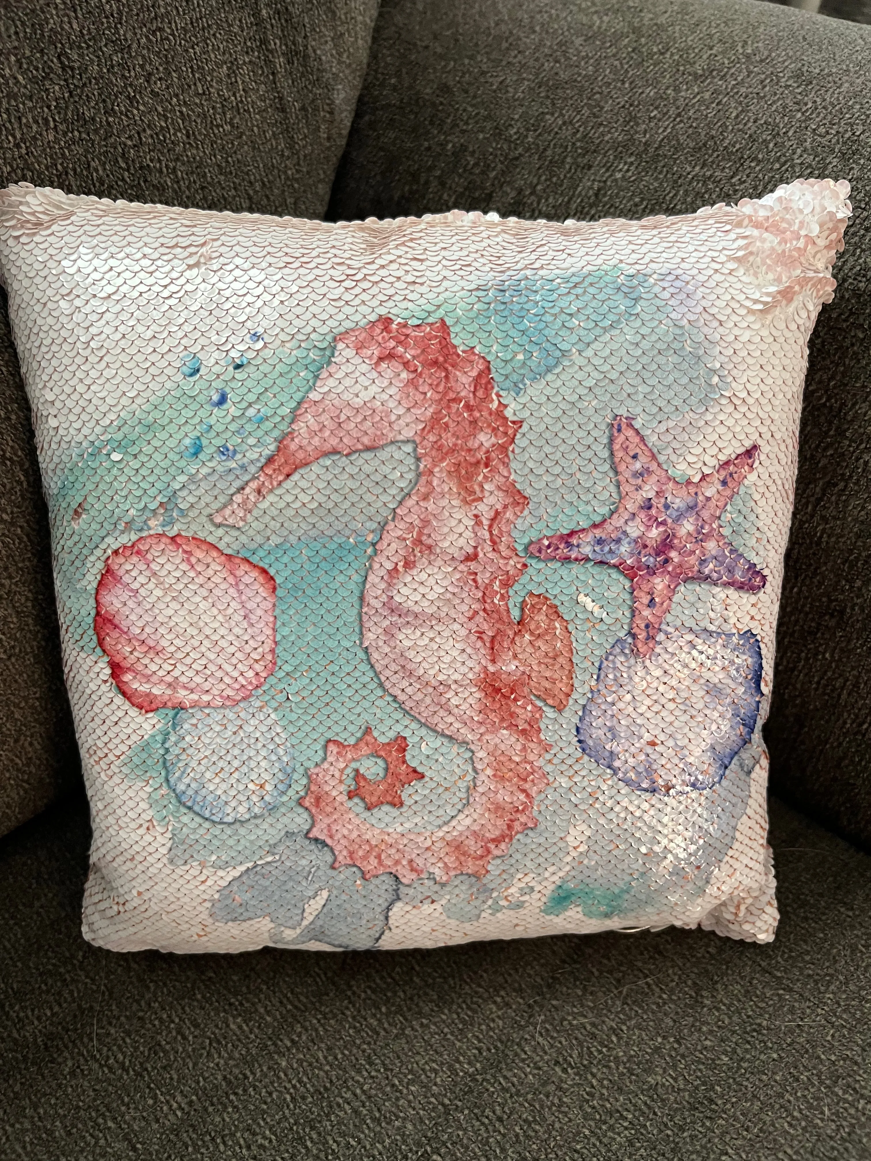 Coastal Sequin Pillow