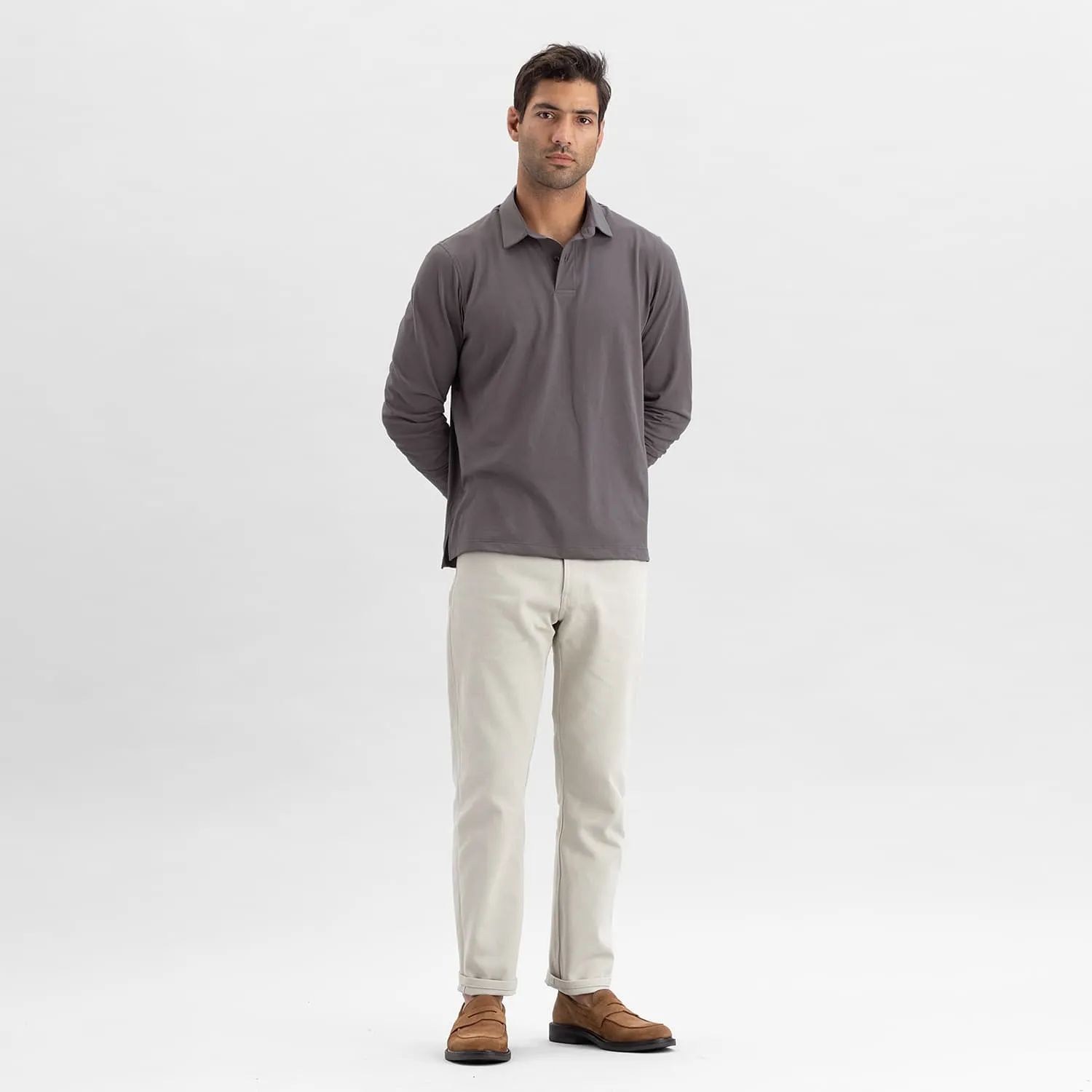 Comfort LS Polo Grey