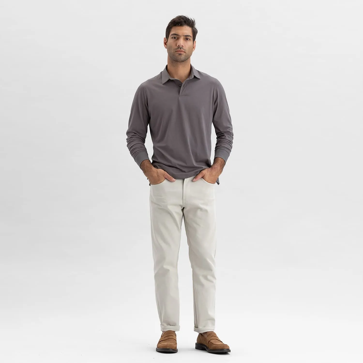 Comfort LS Polo Grey