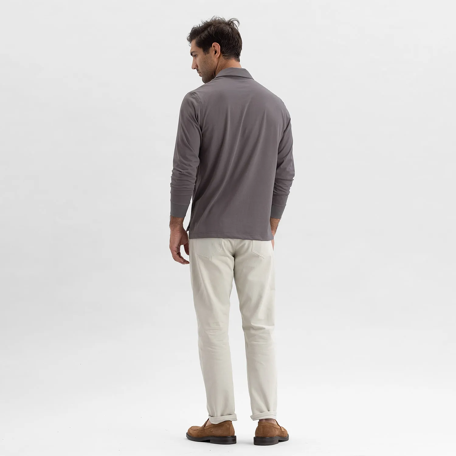 Comfort LS Polo Grey