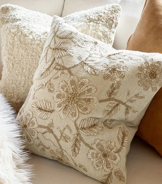 Corin Embroidered Pillow Cover