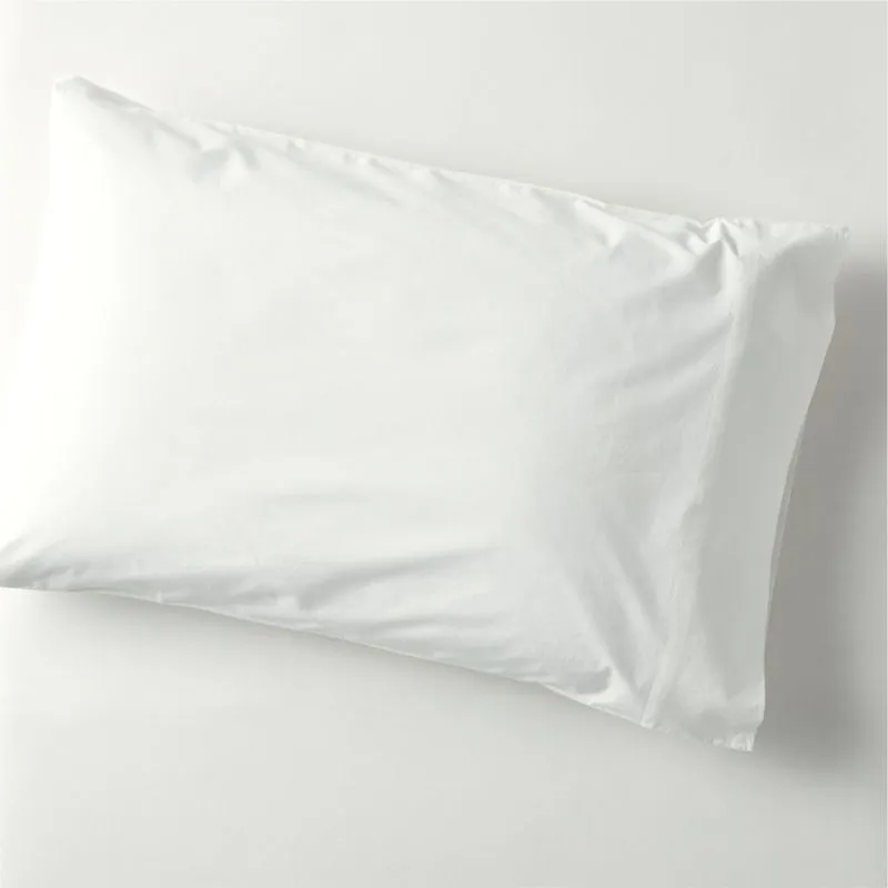 Crate&Barrel Cozy Cloud Pampas Ivory Washed Organic Cotton Kids Pillowcase