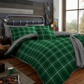 Crofford Green/Grey Polyester 3 Piece Duvet Cover Set