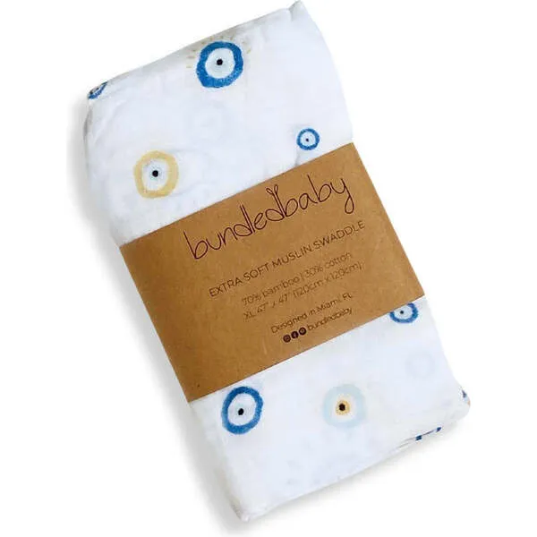 Dear Perli Bamboo Muslin Swaddle Blanket, Eye See You