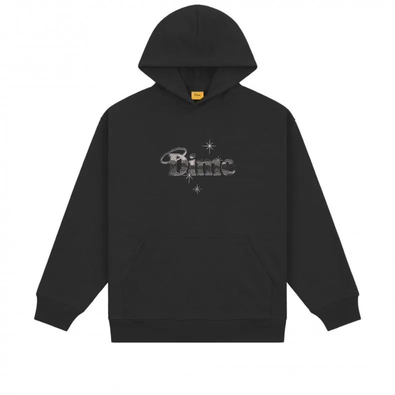 Dime Halo Embroidered Pullover Hooded Sweatshirt (Black)