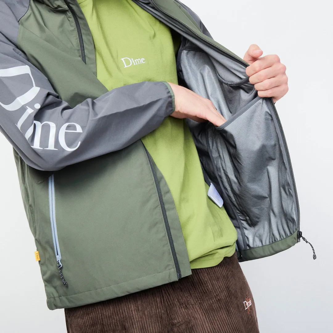 Dime - Two Tone Windbreaker Jacket (Olive Green/Eggplant)