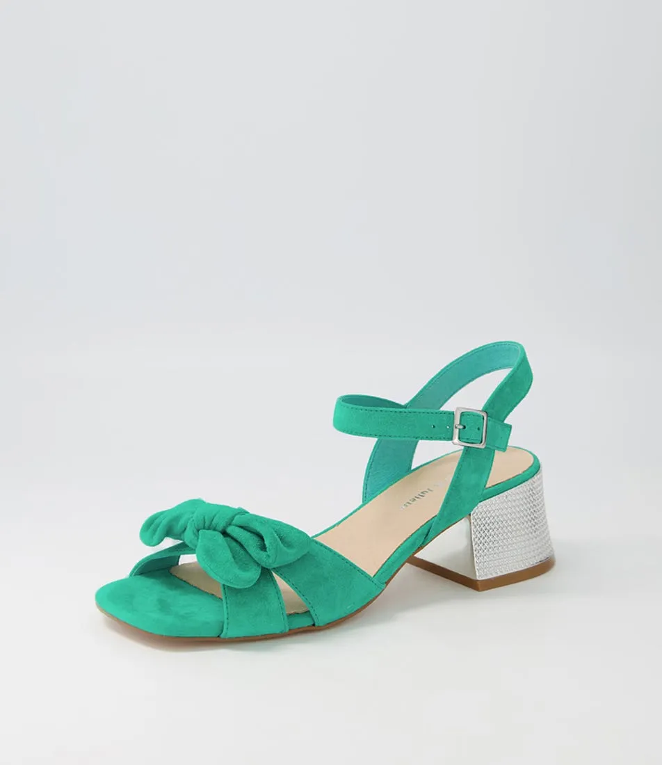 DJANGO & JULIETTE Nadeer Light Emerald Suede Sandals